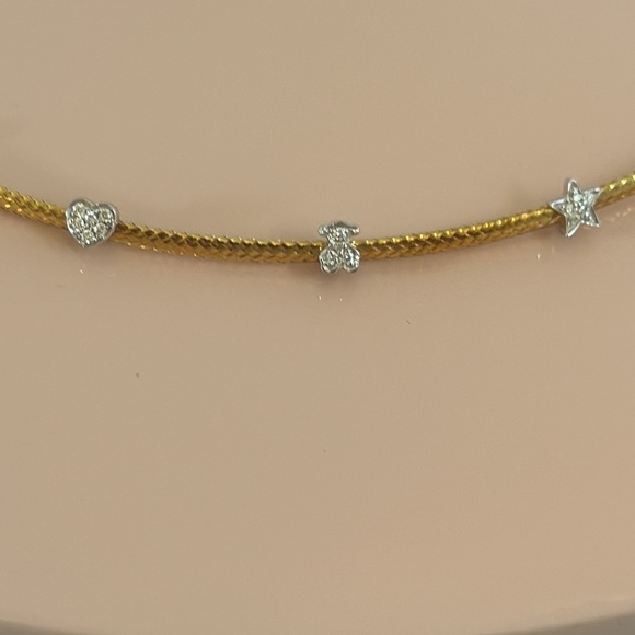 TOUS 18k real solid gold Diamonds necklace - Picture 5 of 13